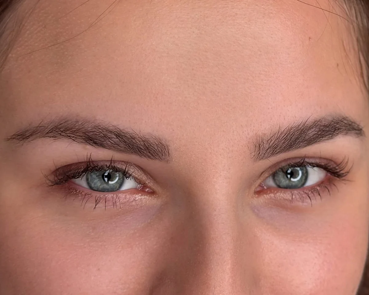 Before brow pigment removal progress by Elina, portfolio example 1